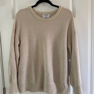 Old Navy Cream Crew Neck Sweater